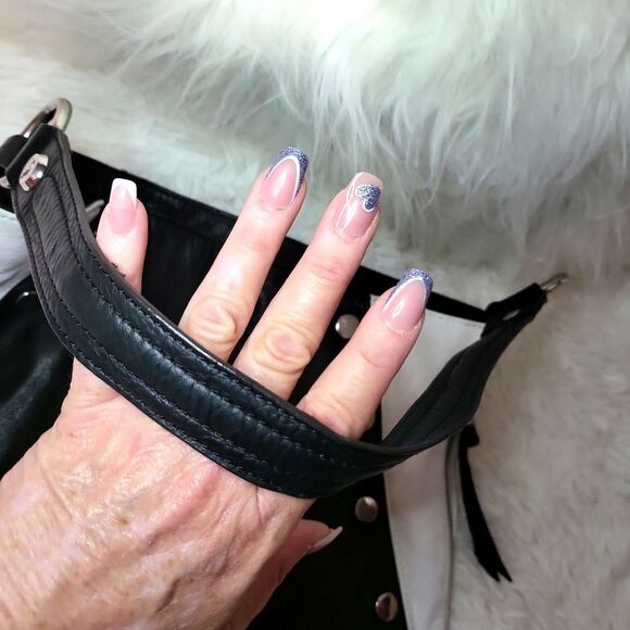 EUCBMAKOWSKY black and white all soft substantial genuine real leather AUTHENTIC - Picture 7 of 13